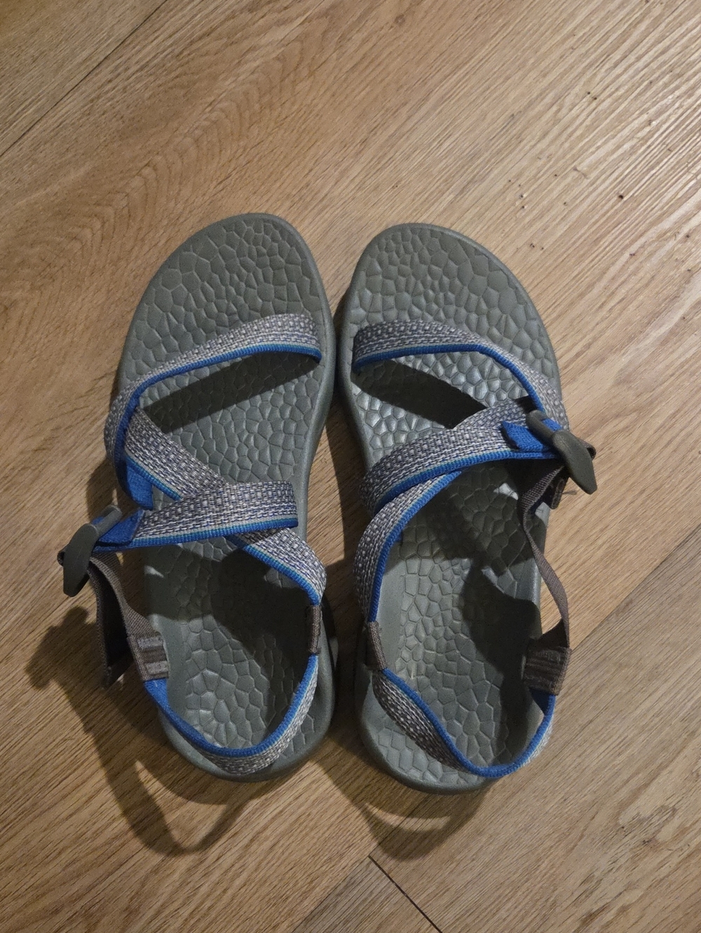 Chaco Kids Gray and Blue Adjustable Sport Sandals